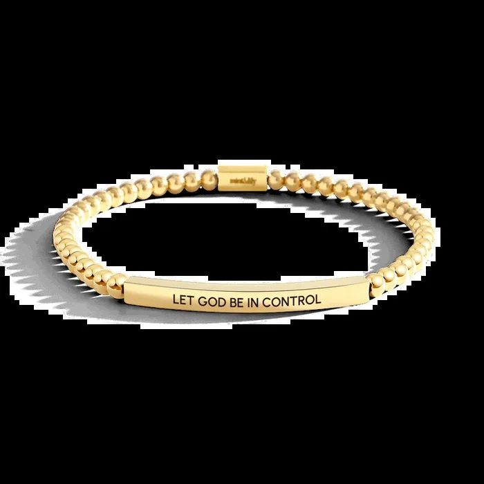 Let God Be In Control Beaded Inspire Bracelet