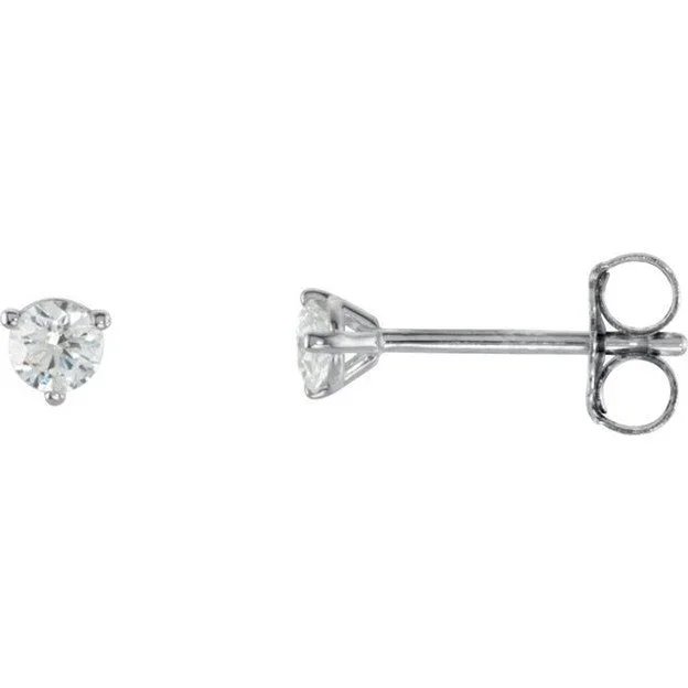 LEWIS COLLECTION 1/5 CTW Diamond Stud Earrings in 14K White Gold