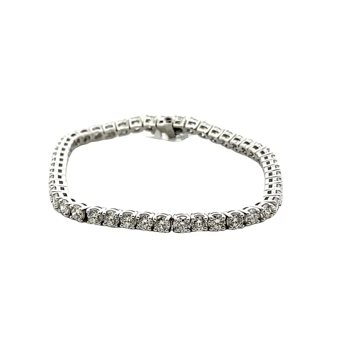 LEWIS COLLECTION 14K White Gold & 8.0ctw Diamnd Tennis Bracelet