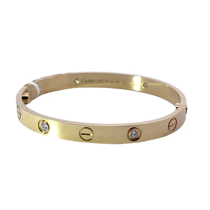 LEWIS COLLECTION 18K Yellow Gold & .42ctw Diamond “Love Bracelet”