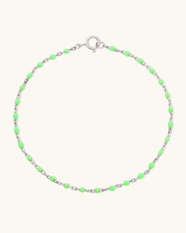 Lime Candy Chain Anklet