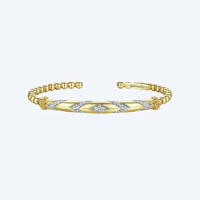 **LIMITED EDITION** Bujukan Bead and Diamond Cuff Bracelet