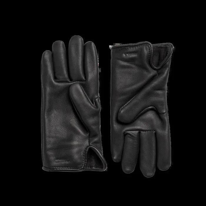 Lined Leather Gloves – Black