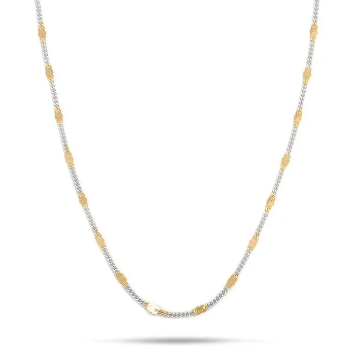 Link Chain in Two Tone Sterling Silver