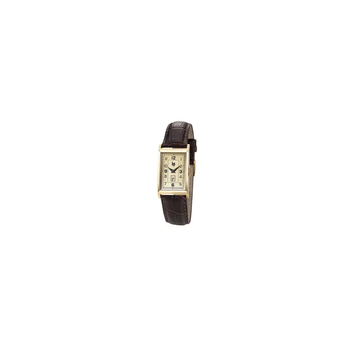 Lip Churchill T18 quartz steel gold brown leather watch 21 mm 671006 – Lepage