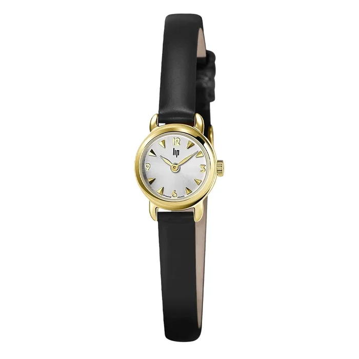 Lip Henriette Golden quartz silver dial 671618 – Lepage