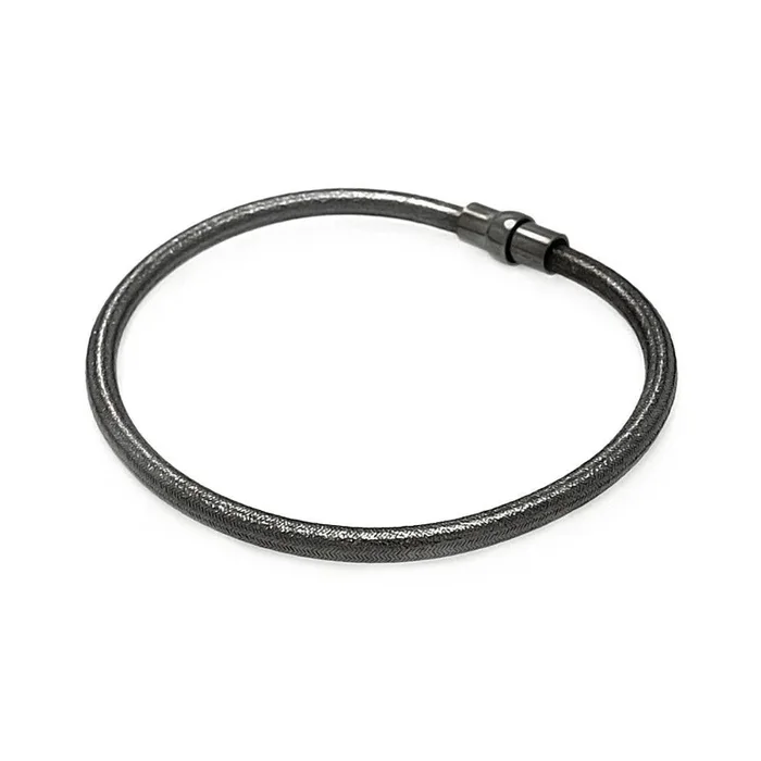 Liquidación – Pulsera italiana brillante de plata 925 con baño de rodio negro – ITB00092BLK