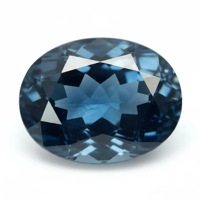 London Blue topaz 1PC Chunky 15×20 MM Oval Faceted Blue Shine Semi Precious Loose Gems
