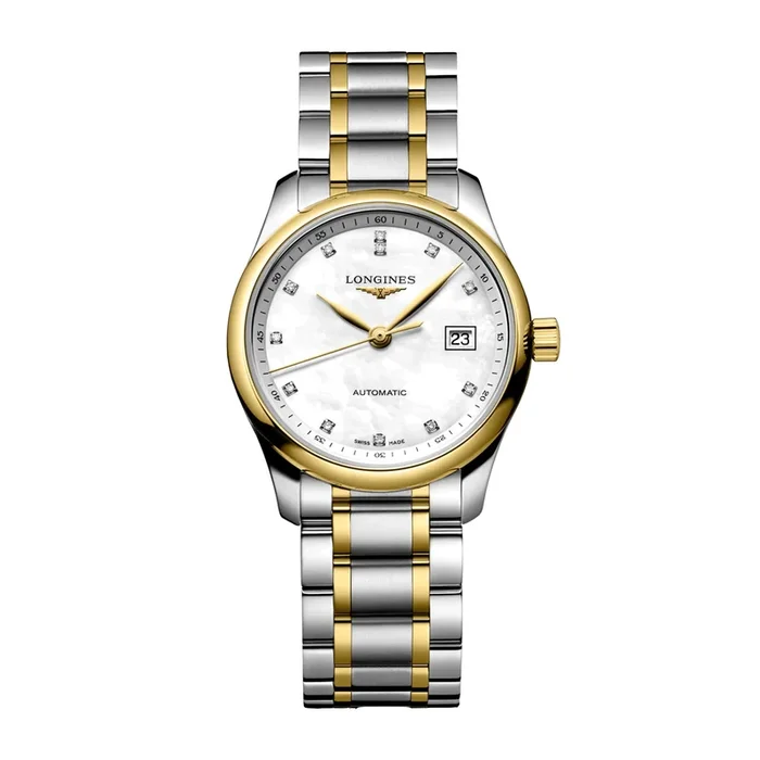 Longines Master Collection auto watch mother-of-pearl steel bracelet 29 mm