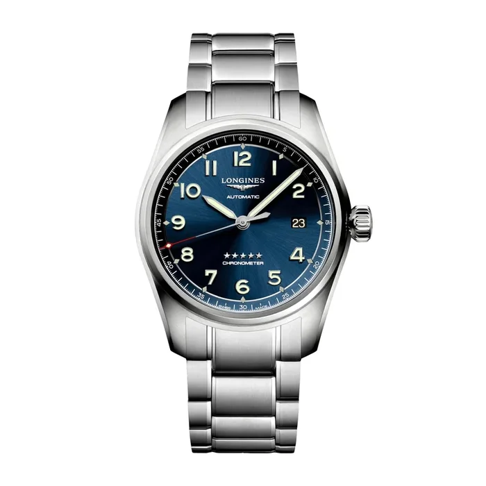 Longines Spirit automatic watch blue dial and 40 mm steel bracelet