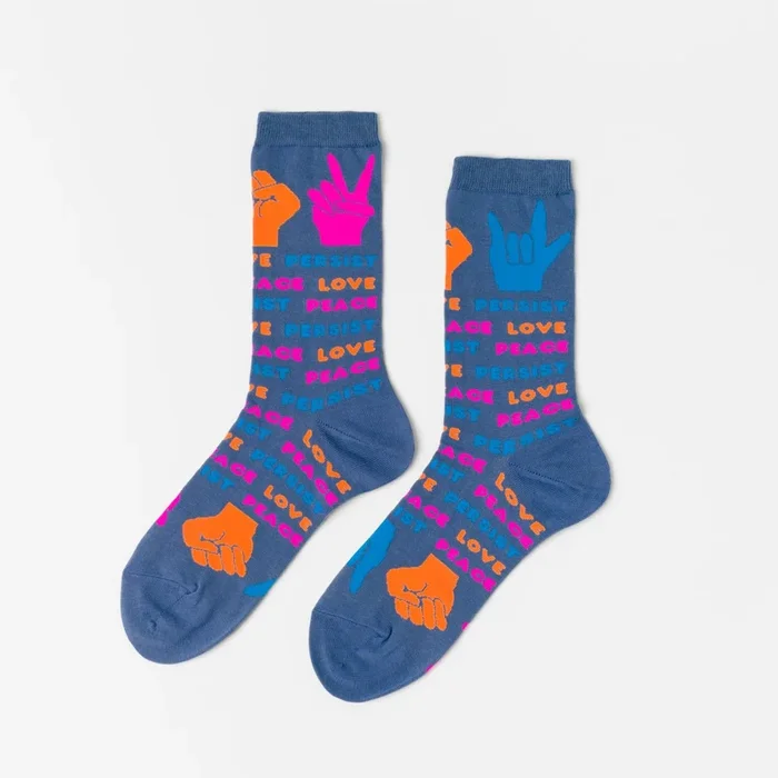 Love Peace Persist Crew Socks – Small