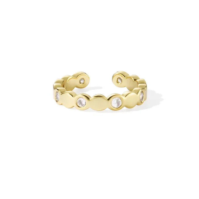 Lumi Ring – Light Gold and Zircons
