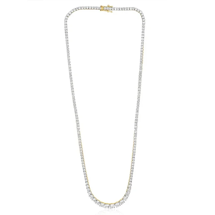 Luminesce Lab Grown 10 Carats Diamond Tennis Necklace in 9ct Yellow Gold
