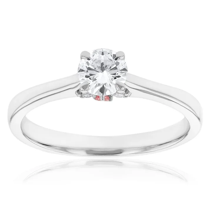 Luminesce Lab Grown 18ct White Gold 1/2 Carat Diamond Solitaire Engagment Ring