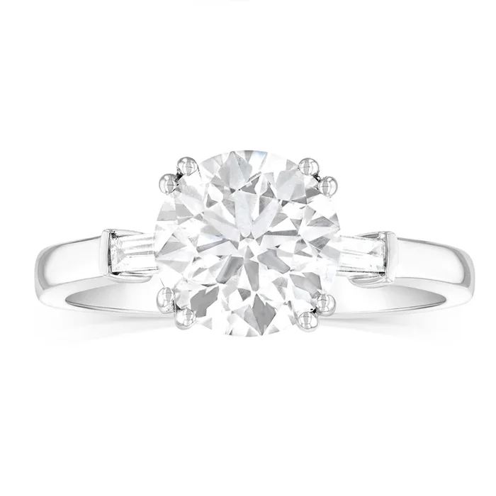 Luminesce Lab Grown 18ct White Gold 2 Carat Certified Diamond Solitaire Ring