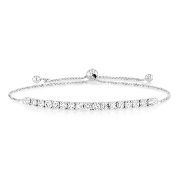 Luminesce Lab Grown 2 Carat Diamond Bolo Bracelet in Sterling SIlver