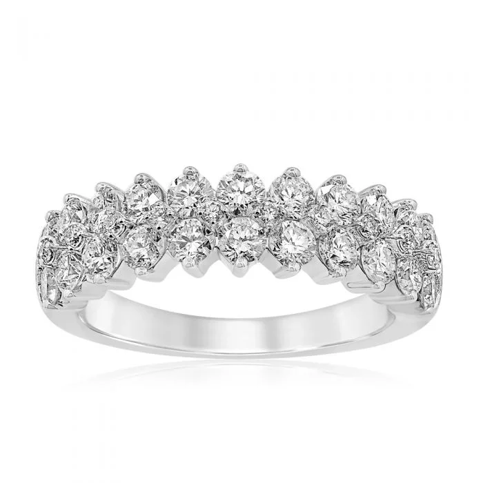Luminesce Lab Grown 9ct White Gold 1.50 Carat Diamond Dress Ring with 32 Diamonds