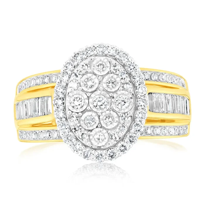 Luminesce Lab Grown 9ct Yellow Gold Ring in1 Carat Diamond