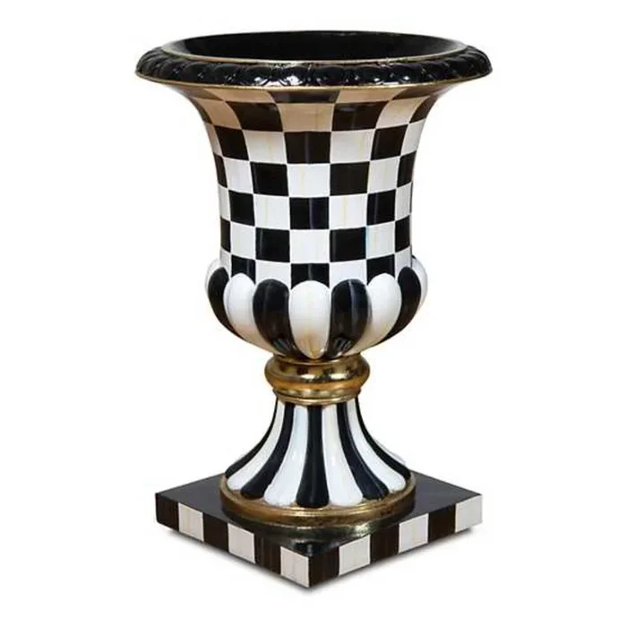 MacKenzie-Childs Courtly Check Pedestal Urn – In Store Pick Up Only