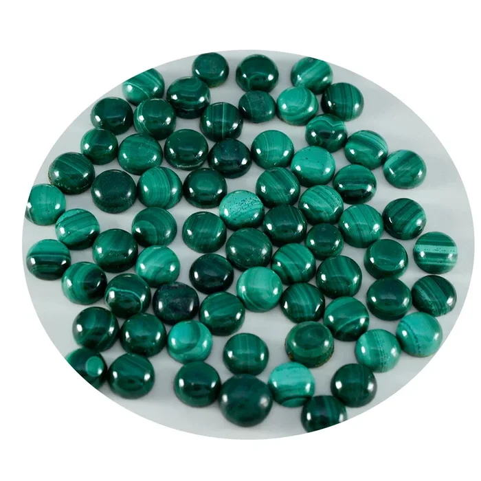 Malachite 10PC Tiny 3×3 MM Round Cabochon Green High-Quality semi Precious Precious Gemstone