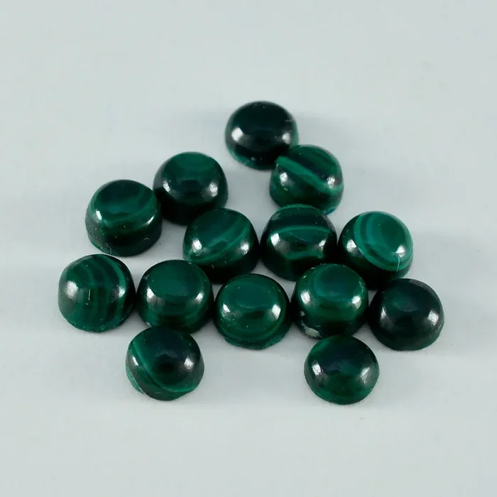 Malachite 10PC Tiny 5×5 MM Round Cabochon Green Genuine semi Precious Loose Gems