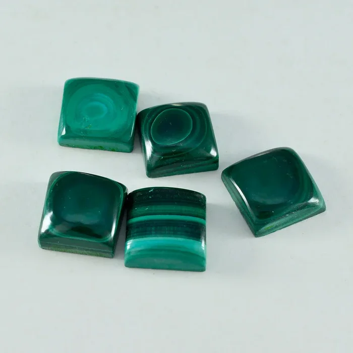 Malachite 1PC Large 10×10 MM Square Cabochon Green Pure semi Precious Precious Gemstone
