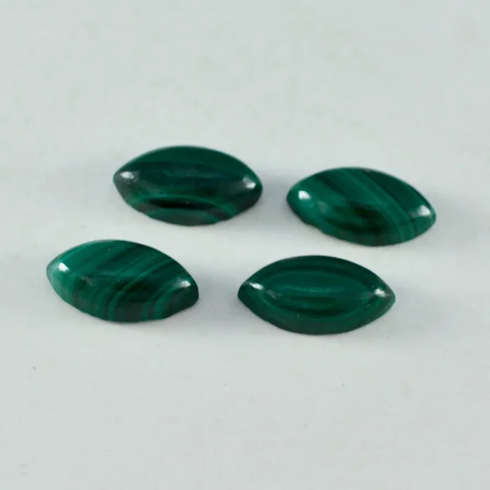 Malachite 1PC Medium 7×14 MM Marquise Cabochon Green Brilliant semi Precious Precious Gemstone
