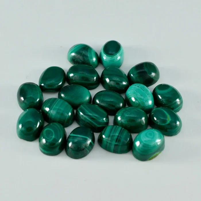 Malachite 1PC Tiny 5×7 MM Oval Cabochon Green Luster semi Precious Loose Gemstones