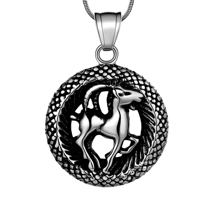 Männer Sternzeichen Steinbock Halskette Anhänger Sternzeichen Konstellation Schmuck Frauen Jungen Mädchen Geburtstagsgeschenk