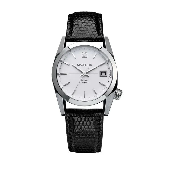 March LA.B AM69 Automatic White lizard strap – Lepage