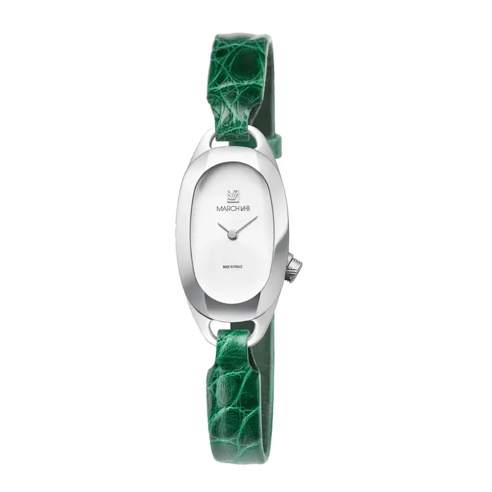 March LA.B Oblongue White alligator leather strap – Lepage