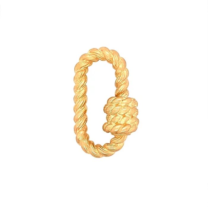 Marla Aaron 14K Yellow Gold Twisted Lock