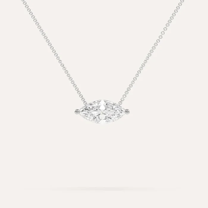 Marquise Floating Diamond Necklace Setting