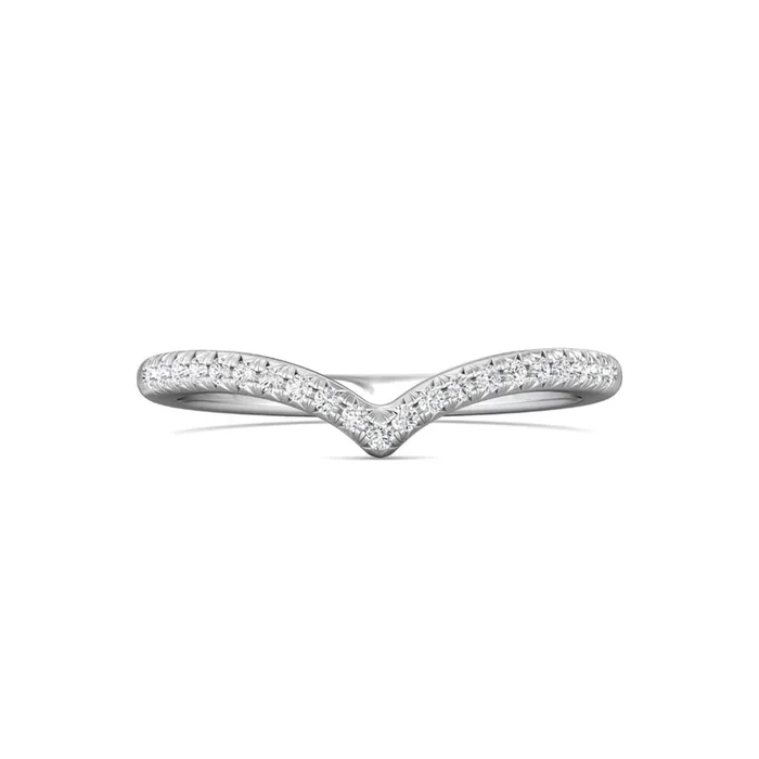 Martin Flyer 14k Gold Curved Diamond Band
