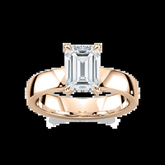 Maya Oval Lab Grown Diamond 5mm Cigar Band Solitaire Engagement Ring