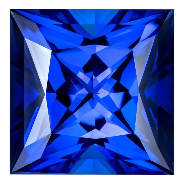 MD Fixed Princess Cut Side Stones 0.31ct x 2 (3.5mm) – Blue Sapphire
