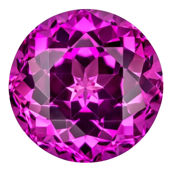 MD Fixed Round Cut Earrings 2.48ct x 2 (7.5mm) – Pink Sapphire