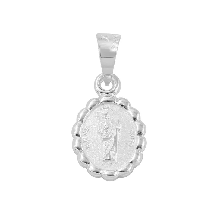 Medallón de San Judas Tadeo en plata de ley 925 pulida – JCA010-5