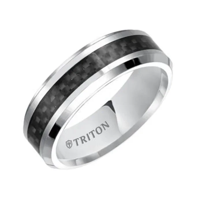 Men’s 7mm Cobalt Bevel Edge Wedding Band