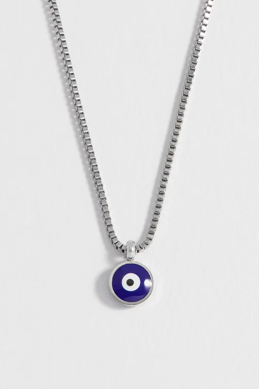 Men’s Enamel Evil Eye Necklace
