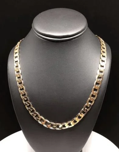 Men’s Large Hip Hop 30 Inch Cuban Link Chain Gold Laminated 9mm Width