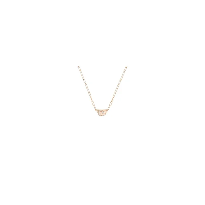 Menottes dinh van R10 necklace in rose gold and diamonds | LEPAGE