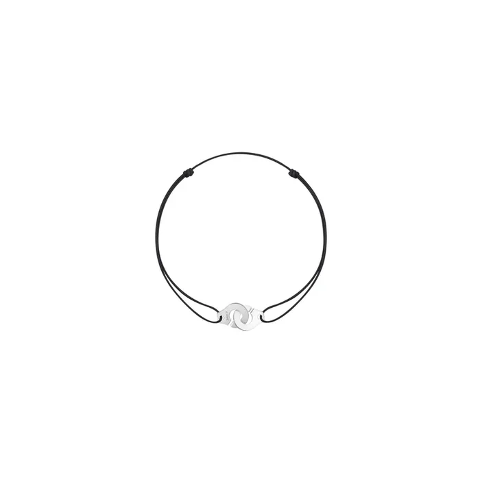 Menottes dinh van R15 necklace in silver on cord | LEPAGE
