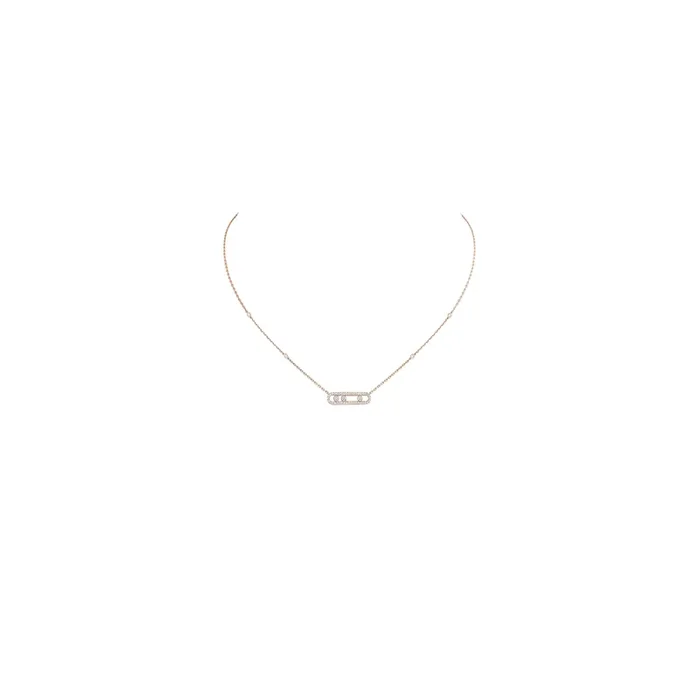 Messika Baby Move Rose Gold Pavé and Diamond Necklace 4322R – Lepage