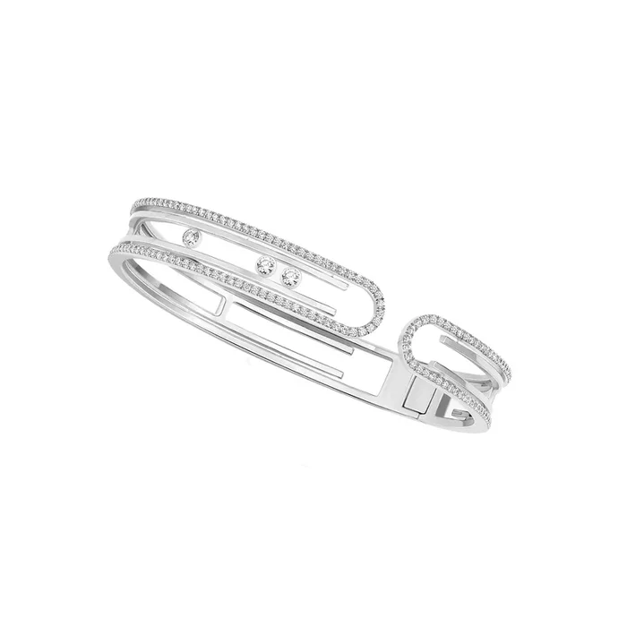 Messika Bangle Move 10th bracelet in white gold and diamonds | Lepage