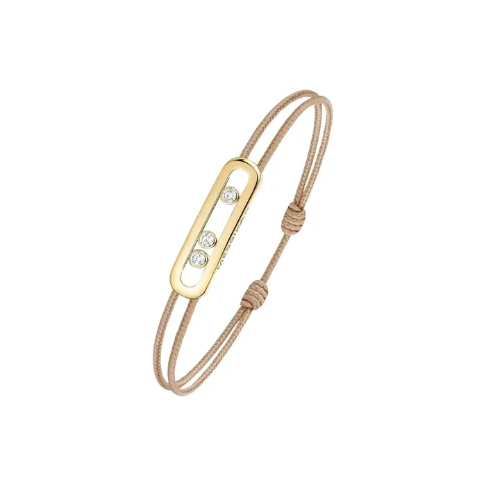 Messika Care(s) Cordon beige women’s bracelet in yellow gold and diamonds – Lepage