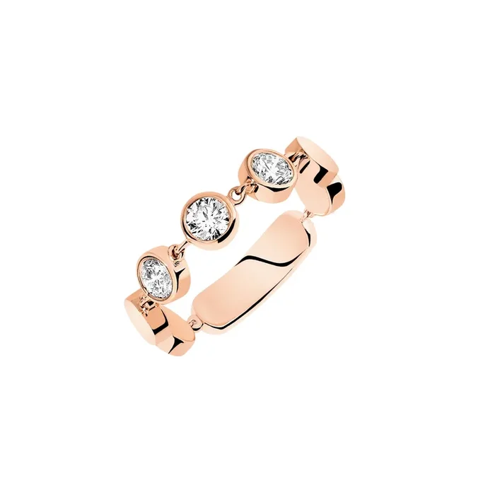 Messika D-Vibes Medium model ring in rose gold and diamonds – Lepage