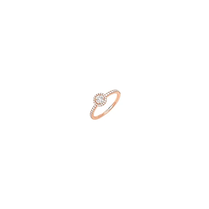 Messika Joy ring in rose gold and round diamond | LEPAGE
