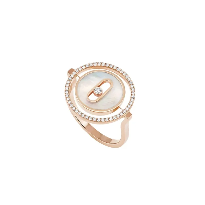 Messika Lucky Move PM ring in rose gold, white mother-of-pearl and diamonds | Lepage