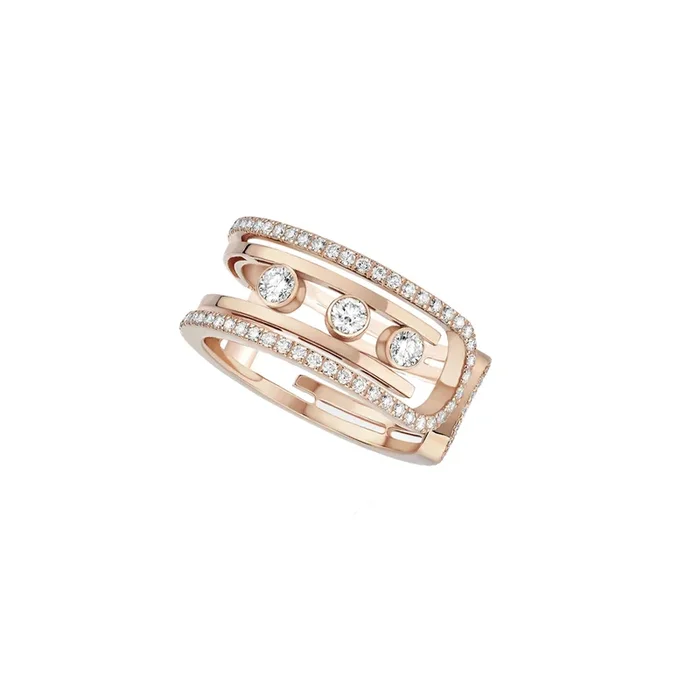 Messika Move 10th ring in rose gold and diamonds | Lepage